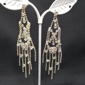 Elegant Rhinestone Dangle Earrings for Wedding & Formal